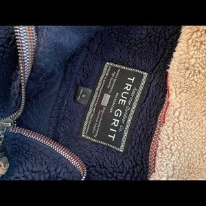 True Grit Men’s Blue Fleece 1/4 Zip